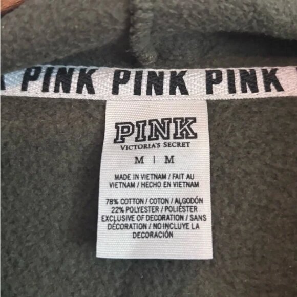 Bundle of 2 PINK Victoria's Secret Green/Pink Casual Long Sleeve Hoodies - Picture 9 of 10